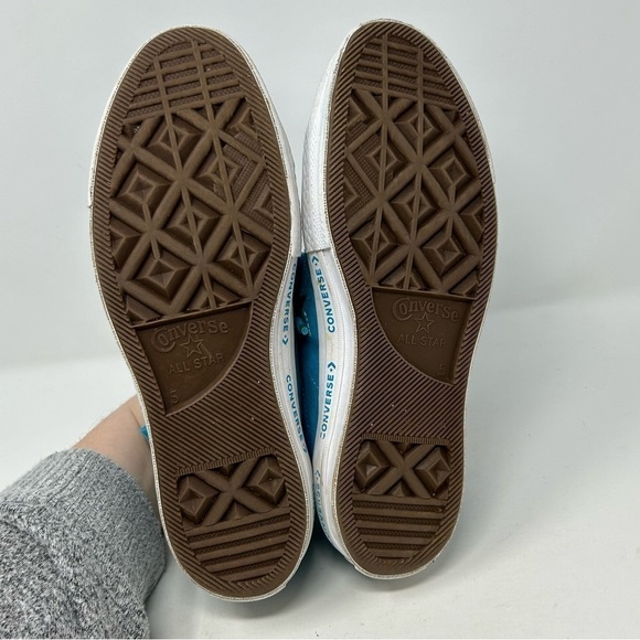 Converse One Star Bright Blue Leather Lace Up Low Top Kid's Sneakers Size 5 - Picture 8 of 12